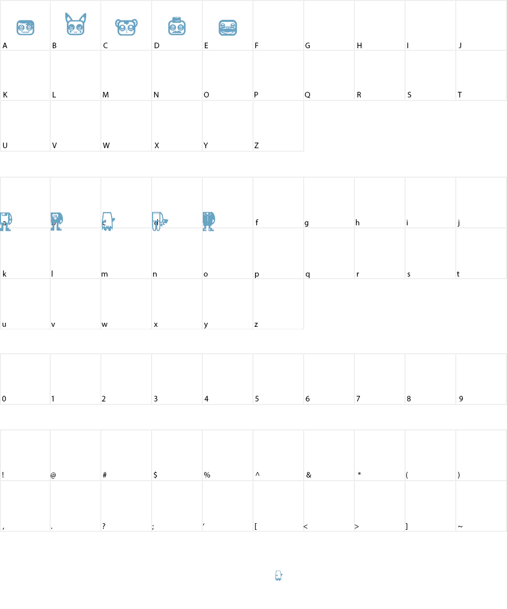 COMANDO X Font Character
